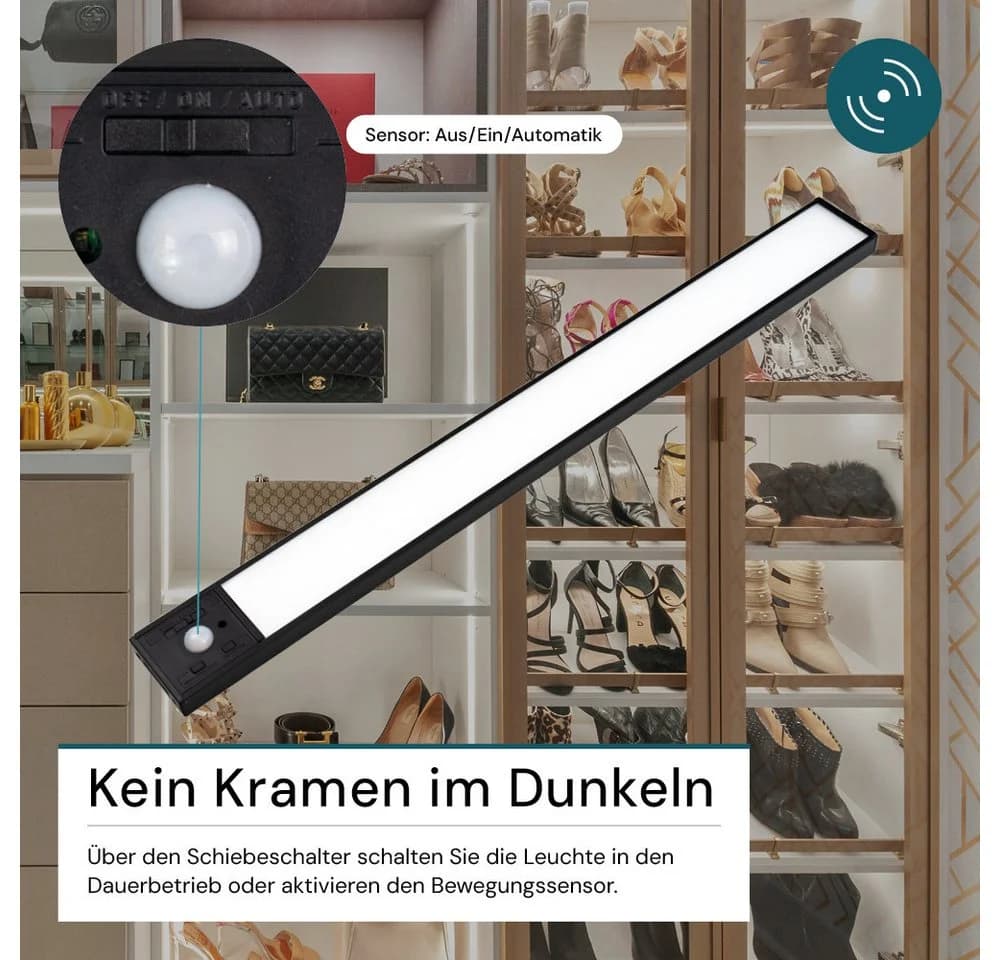 LUXULA LED Unterbauleuchte 60 cm Schwarz CCT einstellbar dimmbar - Bild 3