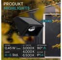 LUXULA Solar-Wandleuchte Schwarz LED 18lm CCT Farbwechsler Bild 1