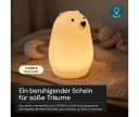 LUXULA LED Nachttischlampe Eisbär Weiß Silikon Dimmbar Akku Bild 4
