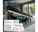 LUXULA LED-Hängeleuchte 40W Schwarz CCT Farbwechsel 120cm Bild 1