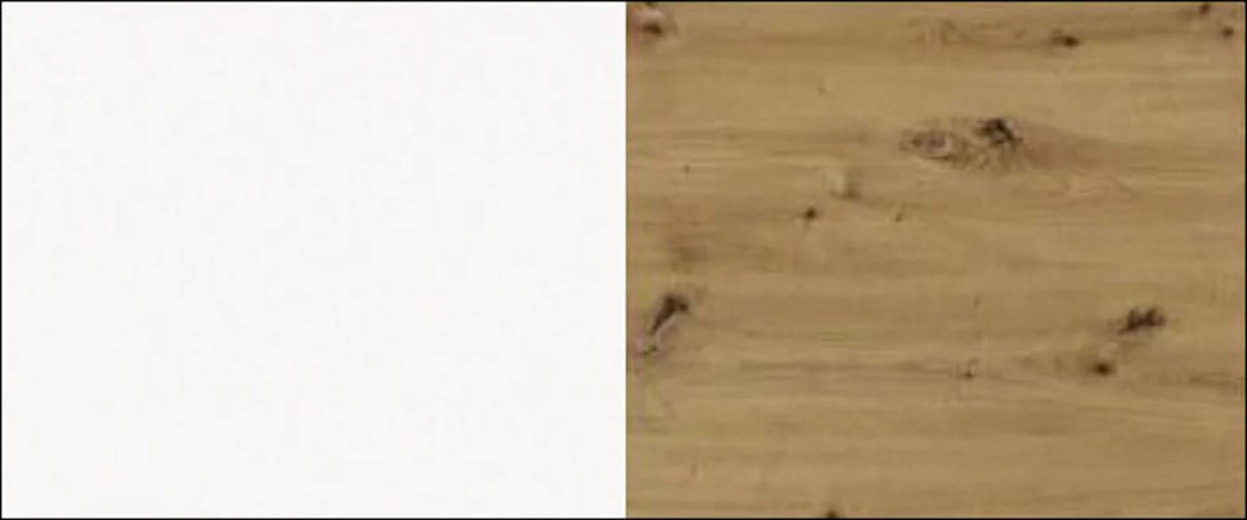 Feldmann-Wohnen Klapphängeschrank Arezzo grifflos weiß / Eiche Artisan