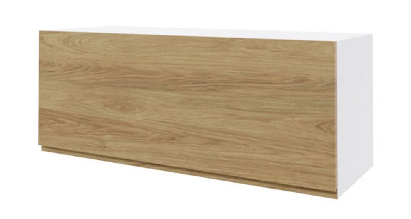 Feldmann-Wohnen Klapphängeschrank Arezzo grifflos weiß / Eiche Artisan - Bild 2