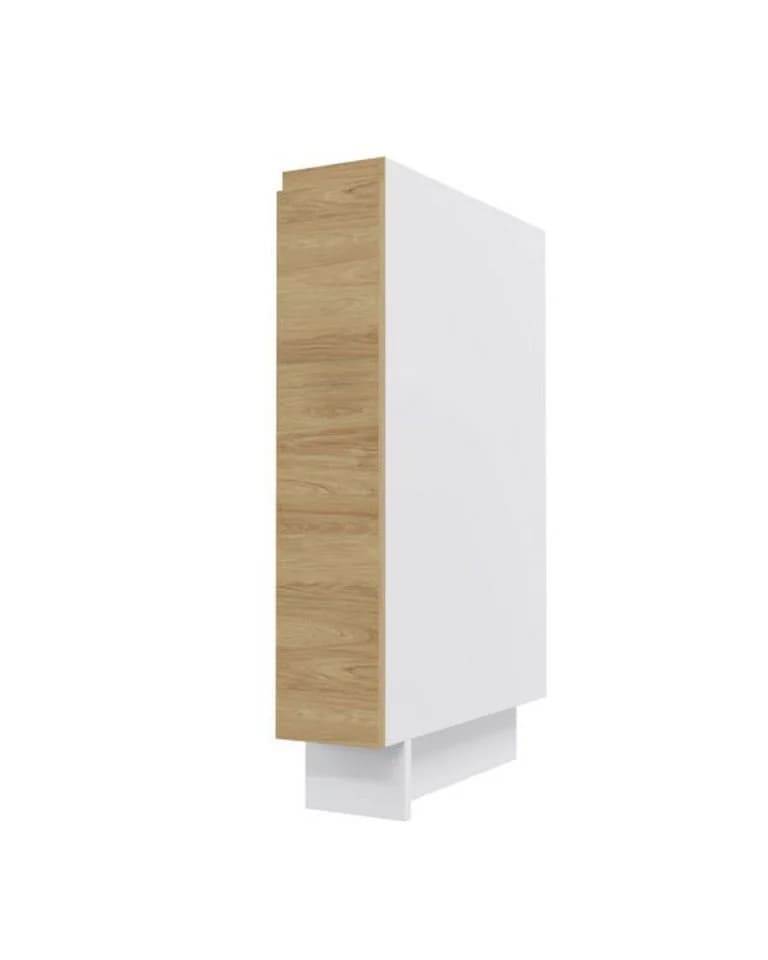 Feldmann-Wohnen Unterschrank Arezzo 15x82cm grifflos weiß Halifax Eiche - Bild 2