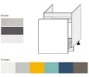 Feldmann-Wohnen Spülenunterschrank Napoli 60cm lichtgrün Hochglanz Soft-Close Bild 3