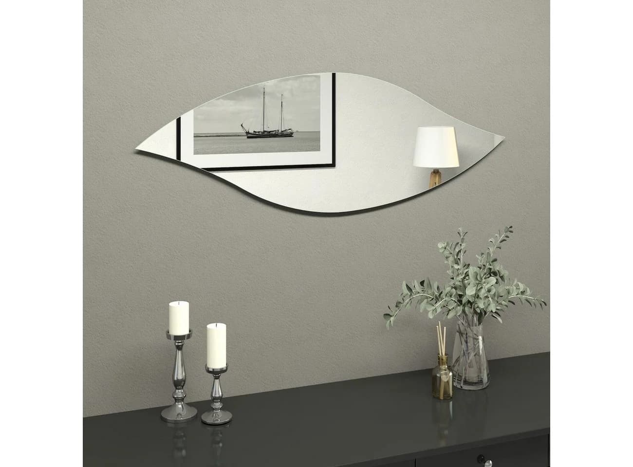 MySpiegel.de Wandspiegel Mana Asymmetrisch 45x130 cm - Bild 3