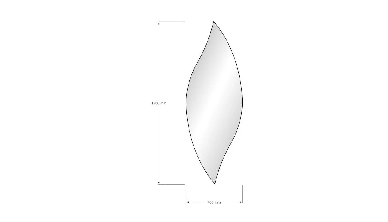 MySpiegel.de Wandspiegel Mana Asymmetrisch 45x130 cm - Bild 5