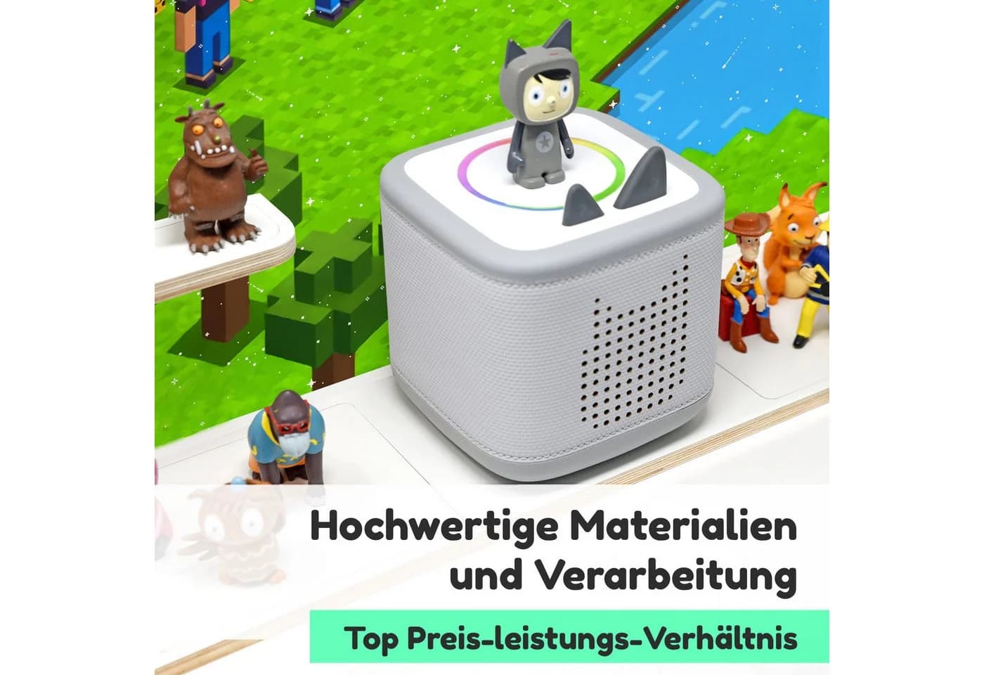 stadtecken Kinderregal für Toniebox 2 mit Magnetflächen Bunt