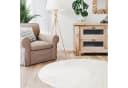 Interiyou Fellteppich Fargo Rund Weiss Hochflor Waschbar Bild 1