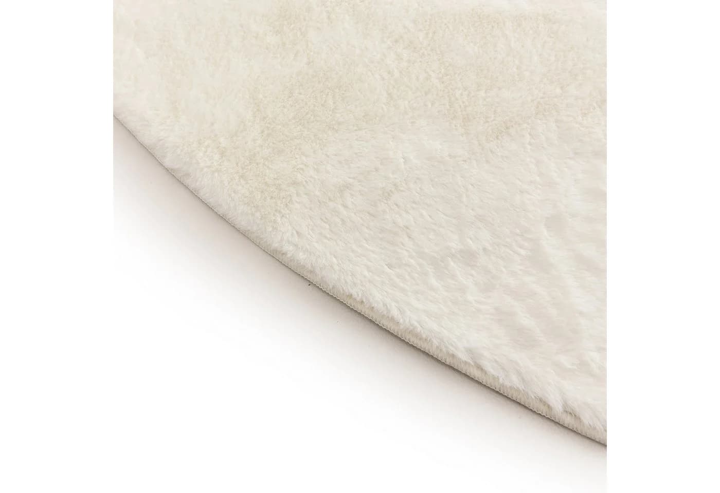 Interiyou Fellteppich Fargo Rund Weiss Hochflor Waschbar - Bild 4