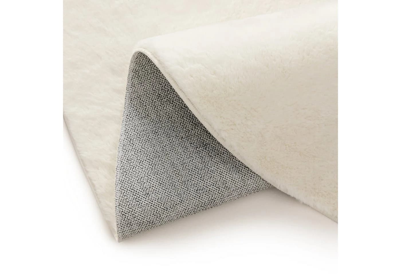 Interiyou Fellteppich Fargo Rund Weiss Hochflor Waschbar - Bild 5
