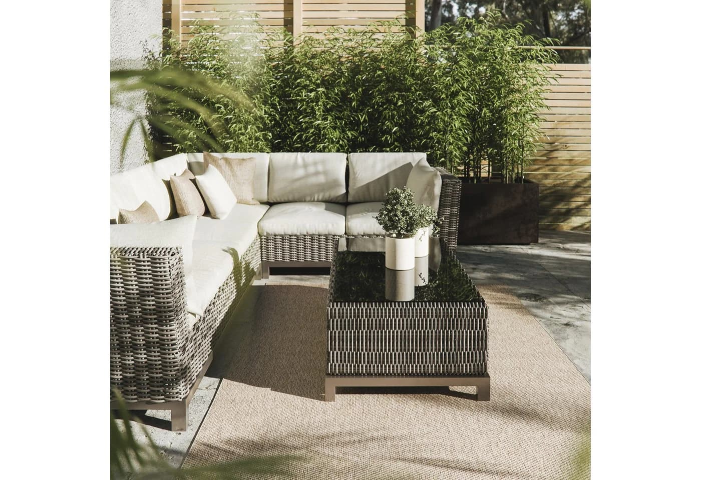 Interiyou Outdoorteppich Asti Taupe Wetterfest