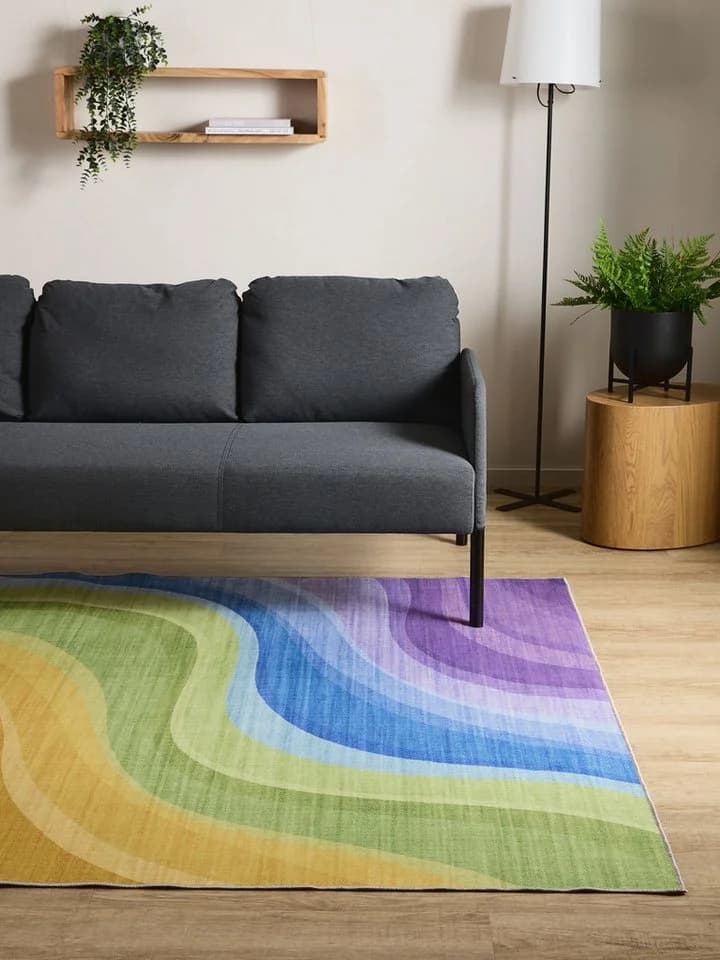 Interiyou Teppich Gent Vintage Kurzflor Bunt Lila