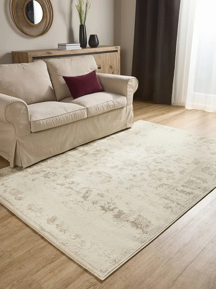 Interiyou Teppich Suzuka Orientalisch Vintage Beige Kurzflor