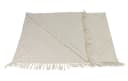 Wohndecke Boho Stil Webdecke Creme Makramee Bild 3