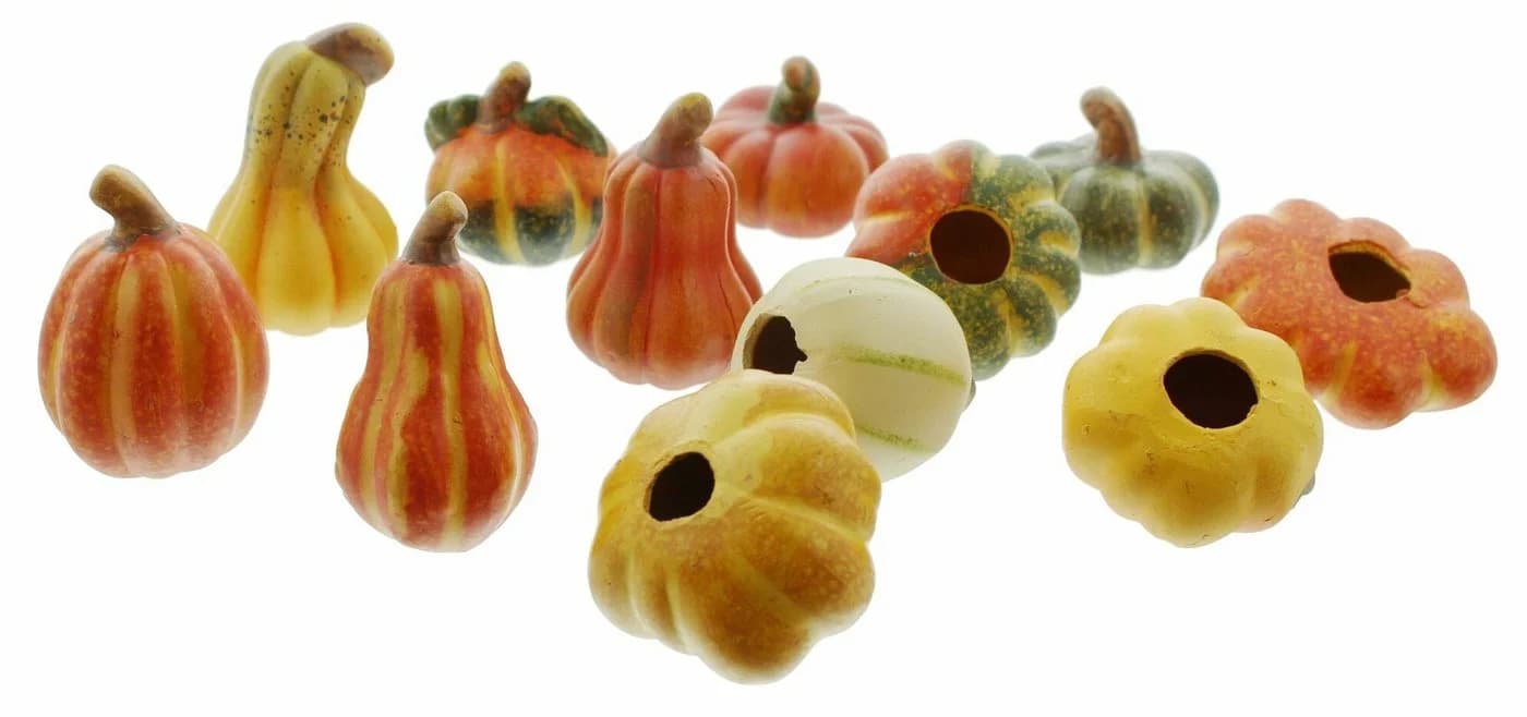 Home-trends24.de Terracotta Kürbis Dekofigur 12er Set Orange - Bild 4
