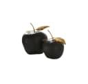 Home-trends24.de Dekofigur Apfel Schwarz Gold 2er Set Bild 2