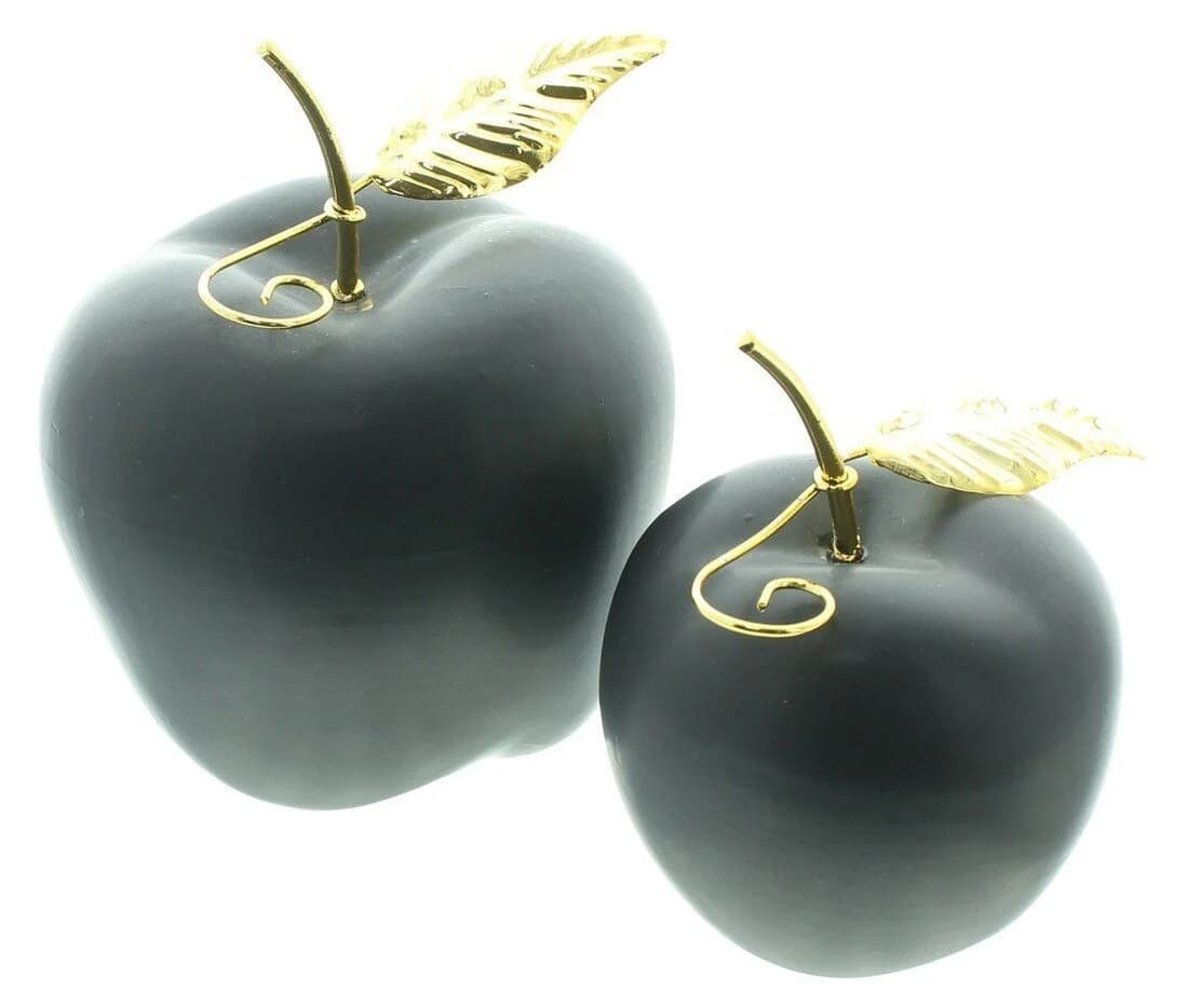 Home-trends24.de Dekofigur Apfel Schwarz Gold 2er Set - Bild 3
