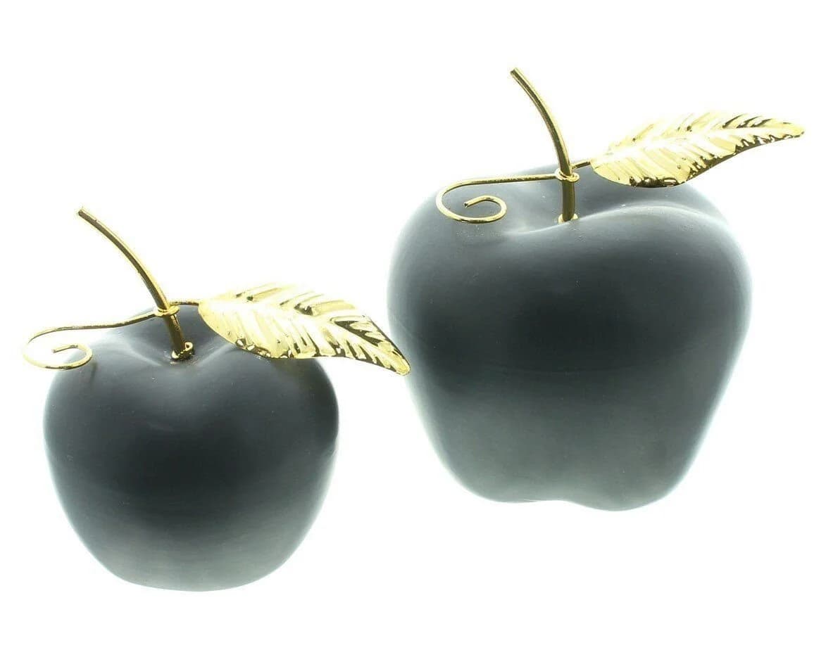 Home-trends24.de Dekofigur Apfel Schwarz Gold 2er Set - Bild 4