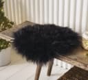 Home-trends24.de Sitzkissen Deokofell Schwarz Rund 40 cm Bild 1