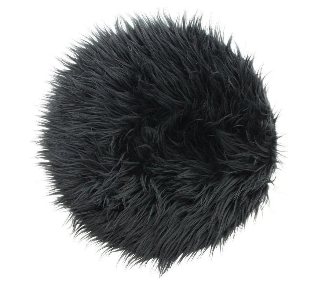 Home-trends24.de Sitzkissen Deokofell Schwarz Rund 40 cm - Bild 2