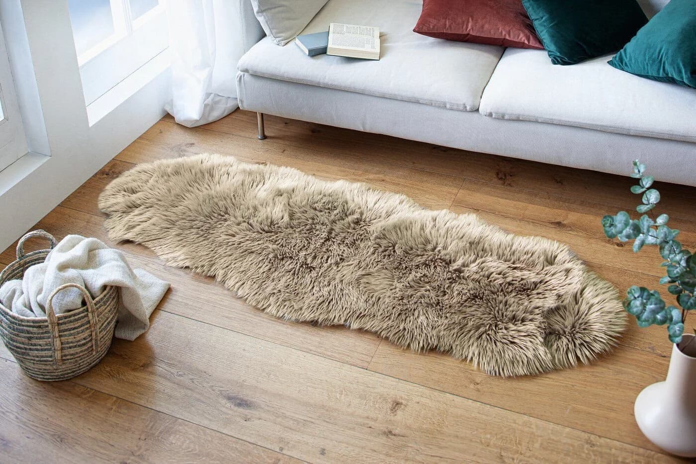 Home-trends24.de Kunstfell Teppich Braun 60x180 cm