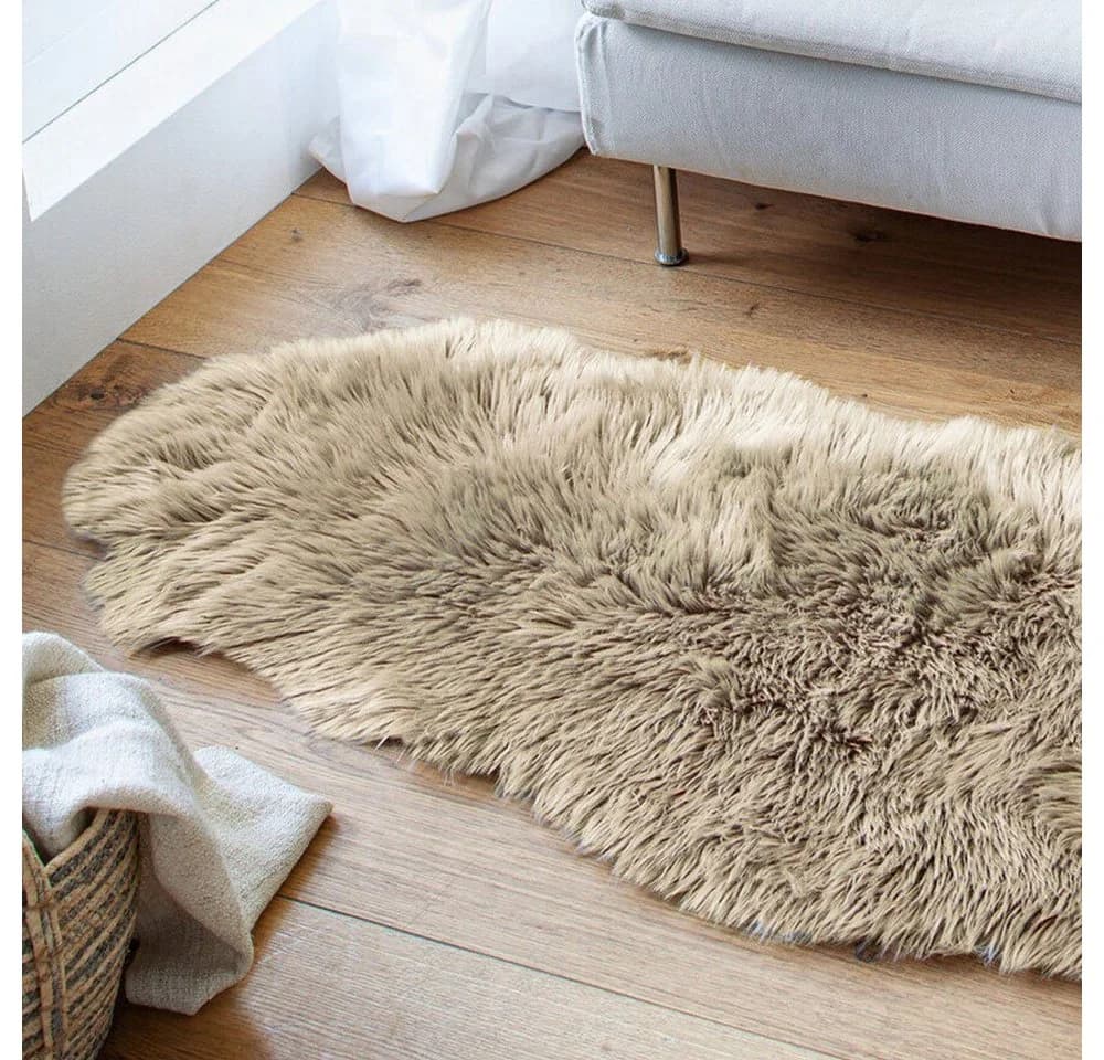 Home-trends24.de Kunstfell Teppich Braun 60x180 cm - Bild 3