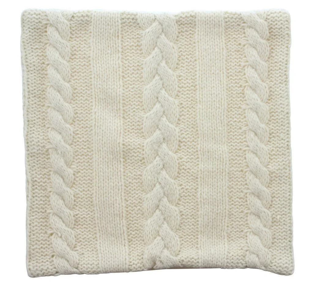 Home-trends24.de Kissenhülle Strickmuster Beige 45x45 cm - Bild 5