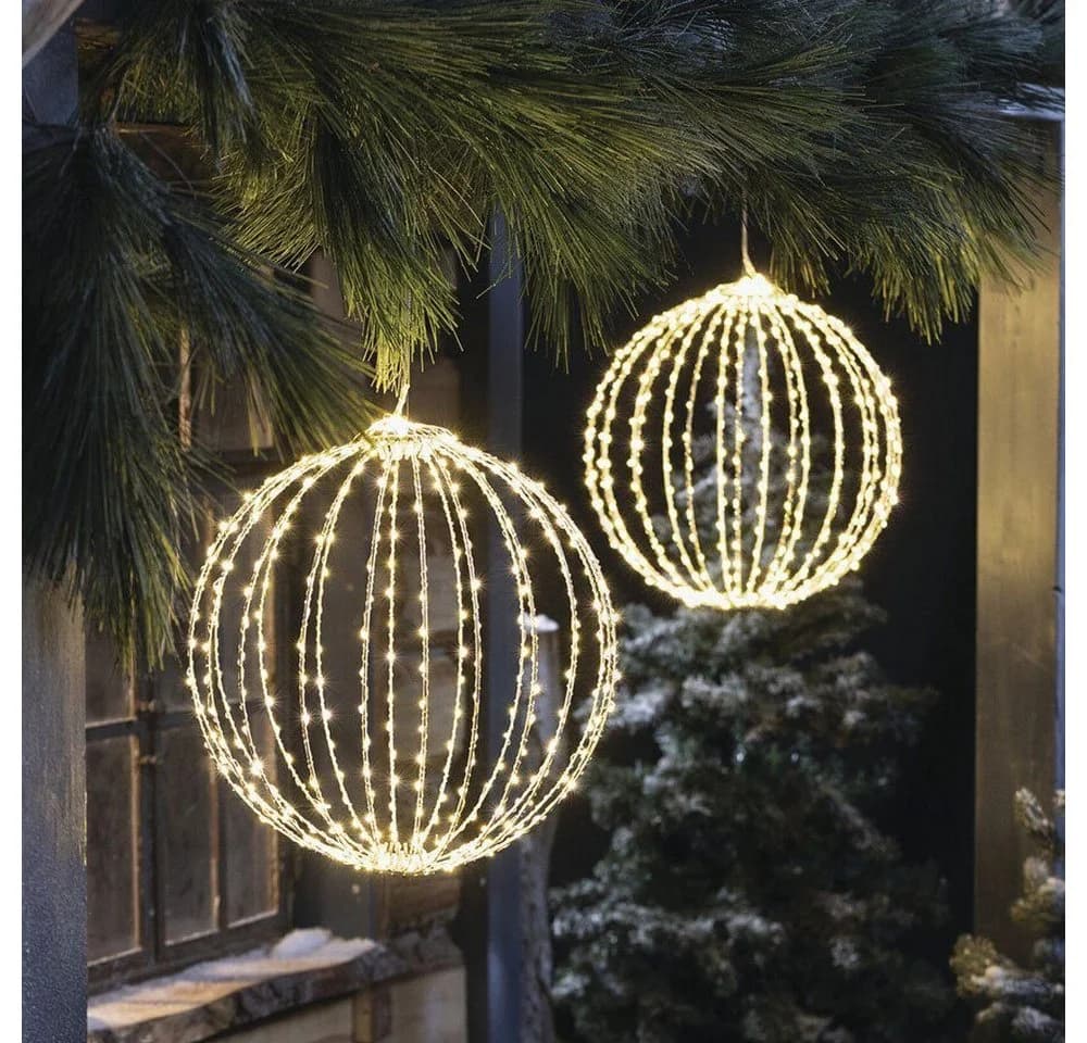 Home-trends24.de LED Kugelleuchte Silber Warmweiß