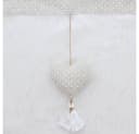 Home-trends24.de Scheibengardine Herz Landhaus Creme Leinenoptik Bild 3