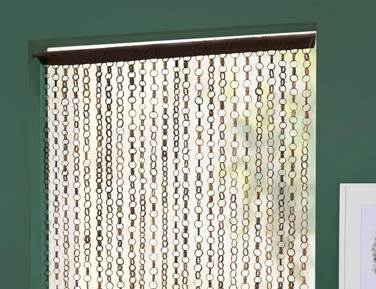 Home-trends24.de Bambus Türvorhang Halbtransparent Braun Stangendurchzug - Bild 5