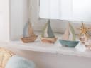 Home-trends24.de Dekofigur Segelboot Maritim Blau Klein Bild 1