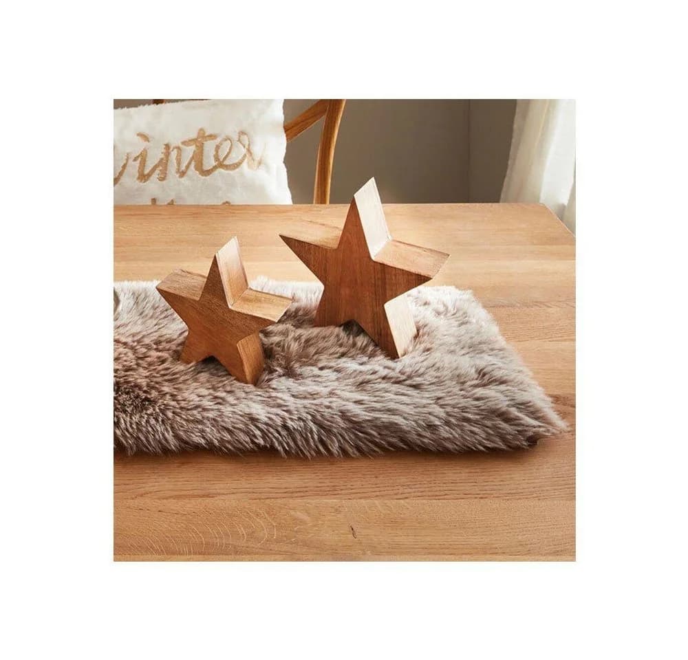 Home-trends24.de Tischläufer Kunstfell Braun Beige 30x120cm