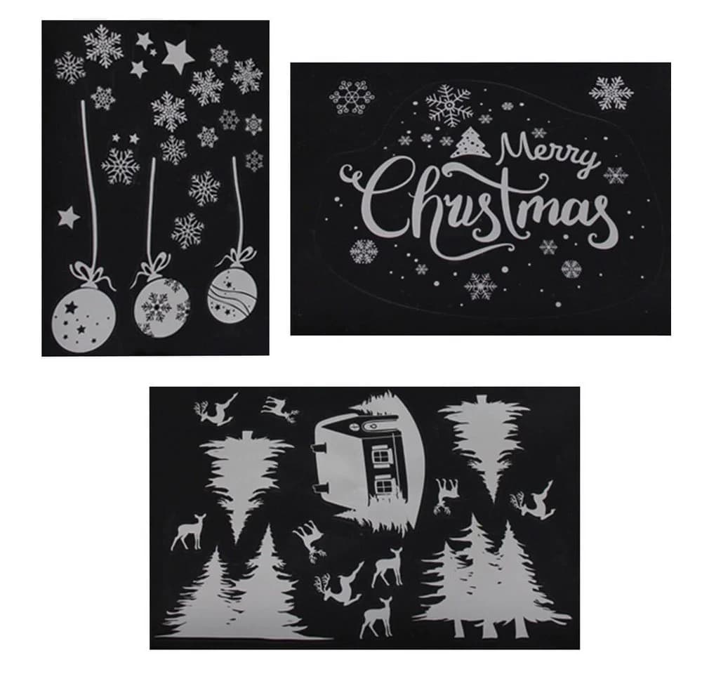 Home-trends24.de Fenstersticker Weihnachten Winter Kinder Deko Fensterdeko Weiß - Bild 3