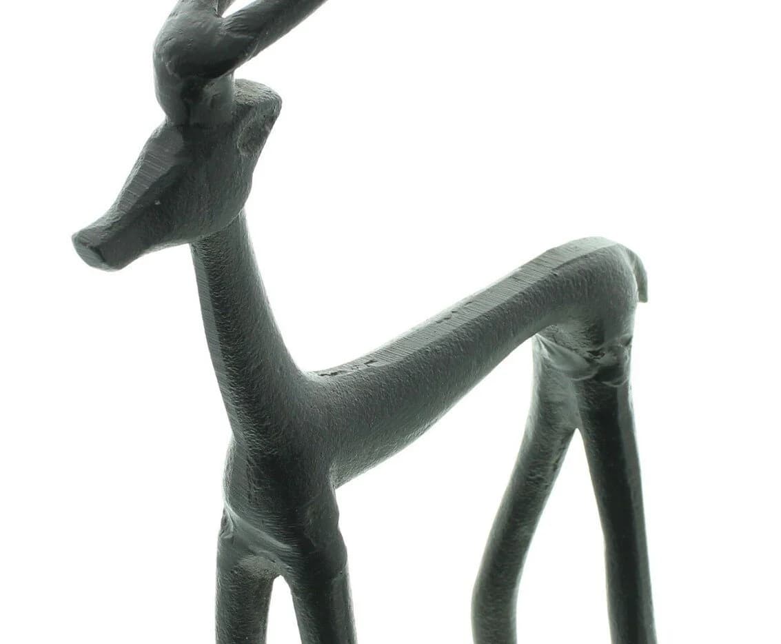 Home-trends24.de Dekofigur Hirsch Schwarz Metall - Bild 4