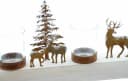 Home-Trends24 Adventskranz Rostdesign Holzsockel 4 Glas-Windlichter Bild 4