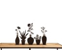 Home-trends24.de Metall Deko-Board mit Vasen Silhouette Schwarz Bild 2