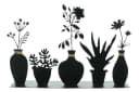 Home-trends24.de Metall Deko-Board mit Vasen Silhouette Schwarz Bild 3