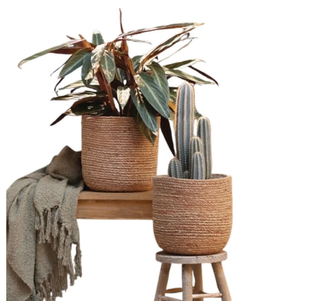 Home-trends24.de Pflanzkorb 2er Set Seegras Natur Boho Stil - Bild 2