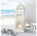 Home-trends24.de Kerzenlaterne Barock Weiß Metall Windlicht Bild 1