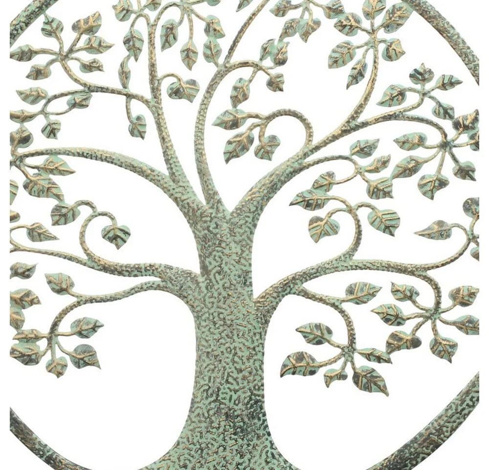 Home-trends24.de Metallbild Lebensbaum Mintgrün Kupferpatina Wanddeko - Bild 4