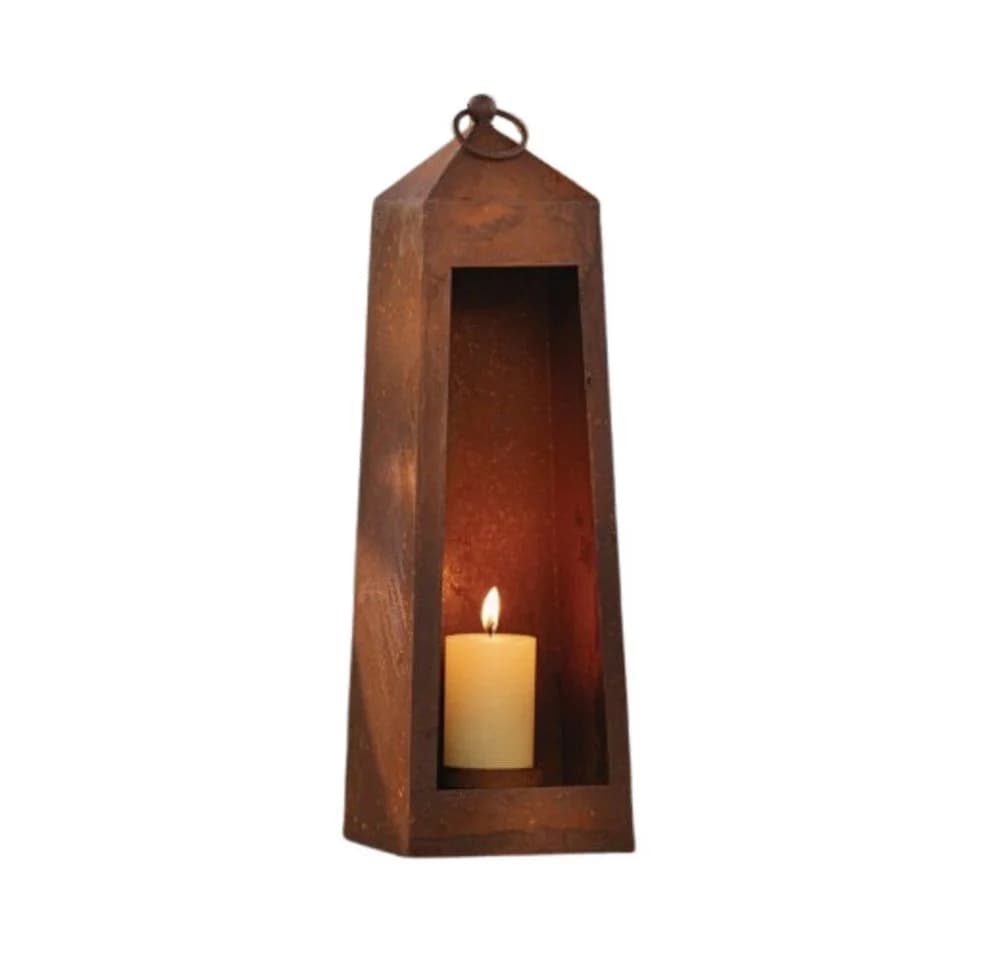 Home-trends24.de Kerzenhalter Rost Laterne Metall Garten Terrasse Windlicht - Bild 2