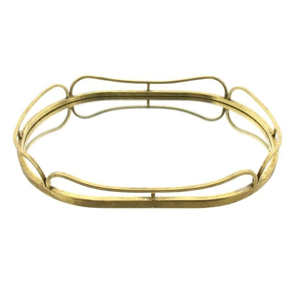 Home-trends24.de Dekotablett Gold Spiegel Antik Elegant 50cm - Bild 4