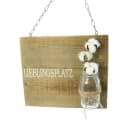 Home-trends24.de Wanddeko Schild Holz Braun mit Glasvase Bild 5