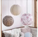 Home-trends24.de Lampion 3er Set Papier Florales Muster Braun/Rosa/Creme Bild 3