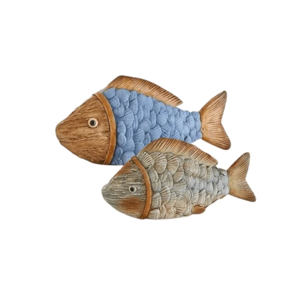 Home-trends24.de Dekofigur Fisch Figur Deko Maritim Polyresin Skulptur 2er Set - Bild 2