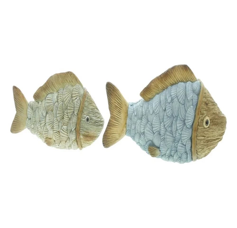 Home-trends24.de Dekofigur Fisch Figur Deko Maritim Polyresin Skulptur 2er Set - Bild 3