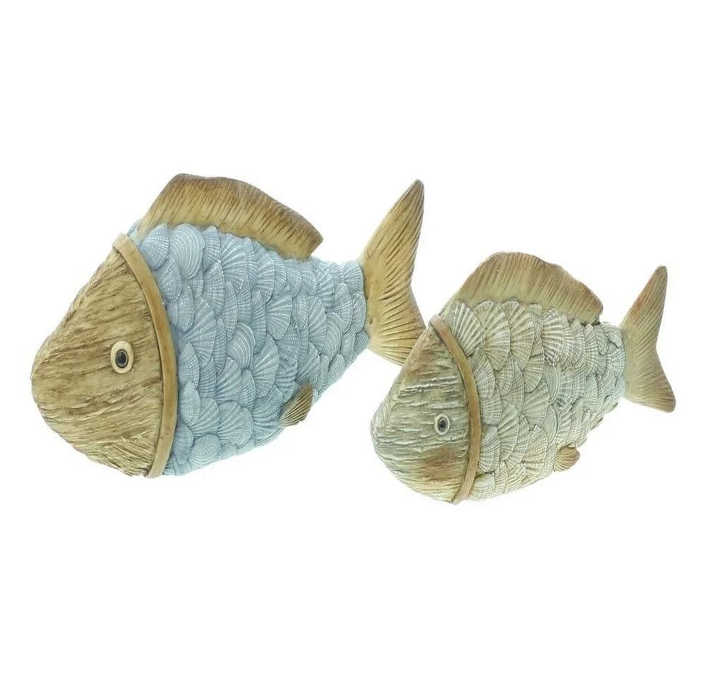 Home-trends24.de Dekofigur Fisch Figur Deko Maritim Polyresin Skulptur 2er Set - Bild 5