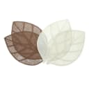Home-trends24.de Platzset 4er Set Jute Braun Weiß Blattform Tischset Bild 2