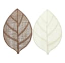 Home-trends24.de Platzset 4er Set Jute Braun Weiß Blattform Tischset Bild 3