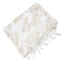Home-trends24.de Wohndecke Kuscheldecke Blätter Weiß Fransen Bild 2